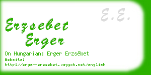 erzsebet erger business card